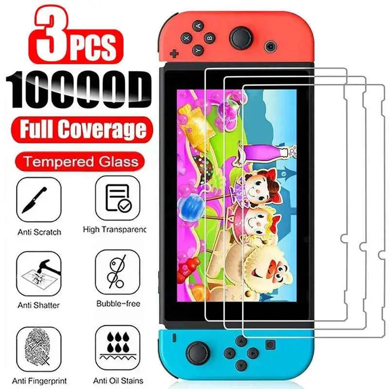 1/2/3PCS Tempered Glass for Nintendo Switch OLED 3 Pieces Screen Protector Film for Nintendo Switch Switch Lite Protective Glass