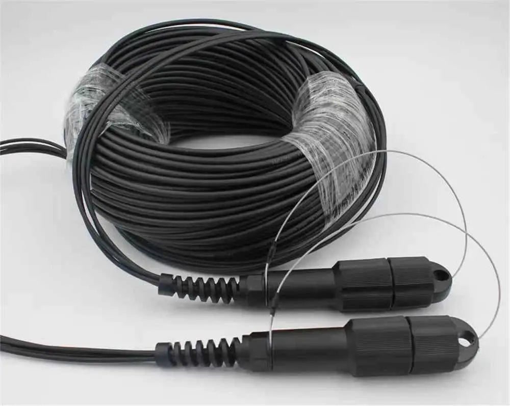 4 cores fiber optic Patchcord outdoor TPU 4C LC-LC 60m-120m 5mm waterproof SM LSZH Armored cable Singlemode FTTH jumper 100m80m