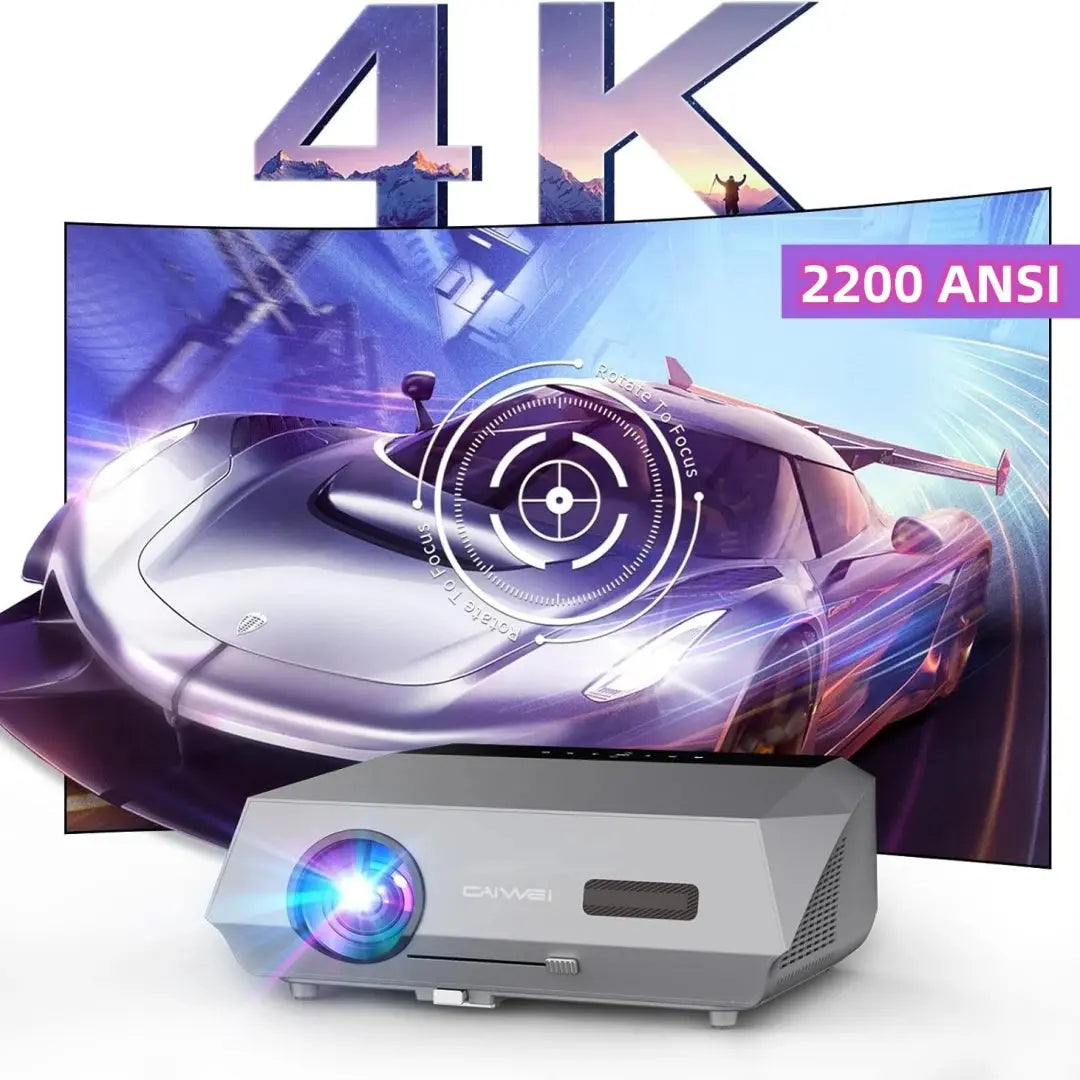 4K beamer Projector for Movies 2200 ANSI Auto Focus Native Full HD 5G Wifi Android TV Home Theater Daylight HDR Video Projectors - ItalyTech