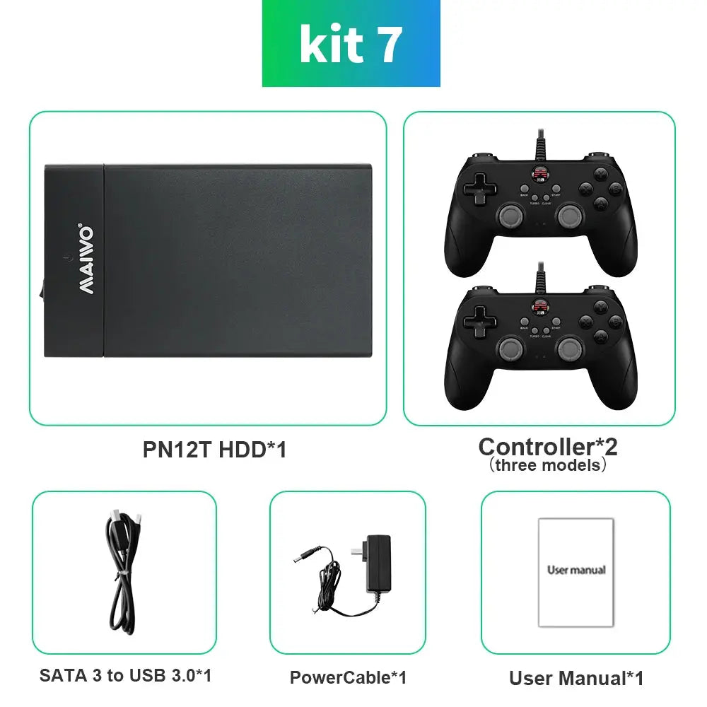 AAA Large Game Console 12TB HDD with 390+ AAA PC Games Playnite External Hard Drive for PS4/PS3/PS2/PS1/Wii for Wins PC/Laptop - ItalyTech