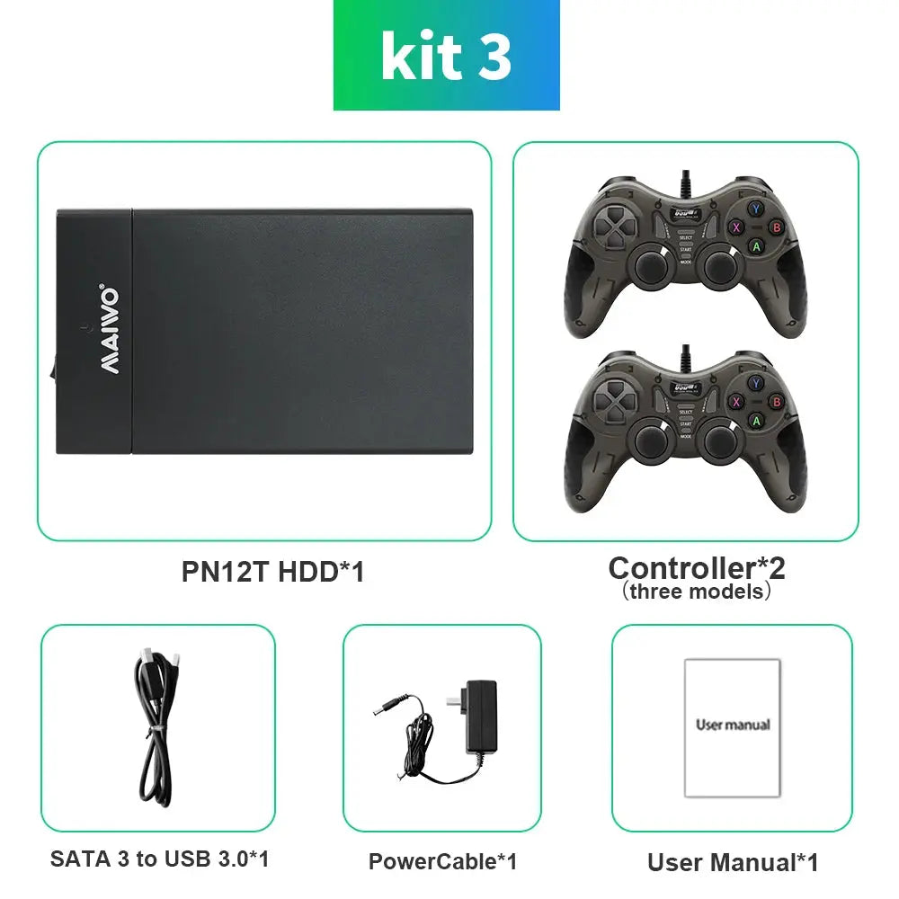 AAA Large Game Console 12TB HDD with 390+ AAA PC Games Playnite External Hard Drive for PS4/PS3/PS2/PS1/Wii for Wins PC/Laptop - ItalyTech
