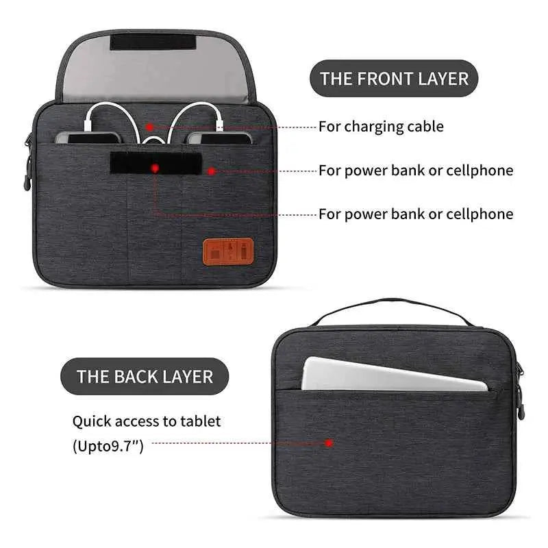 Cable Organiser Bag Accessories Bag Double Layer For Travel Waterproof Cord Storage Organizer Bag For iPad Kindle Hard Drives Ca