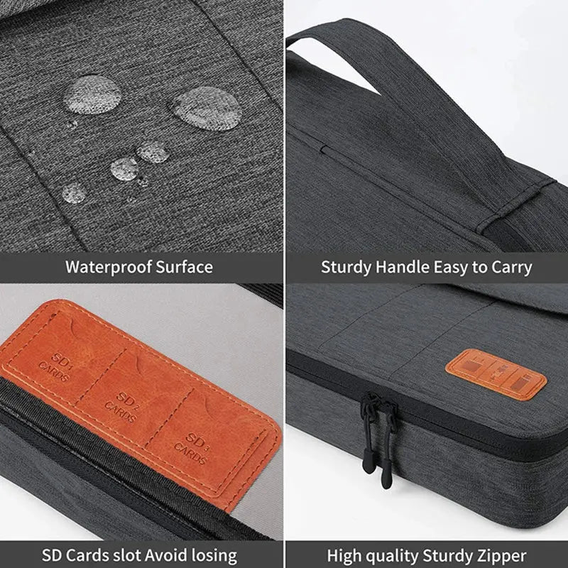 Cable Organiser Bag Accessories Bag Double Layer For Travel Waterproof Cord Storage Organizer Bag For iPad Kindle Hard Drives Ca - ItalyTech