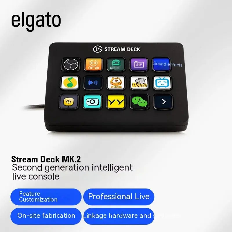 Elgato Stream Deck MK.2 Multifunctional Console Panel Live-streaming Designer Desktop Assistant Mini Macro Keyboard Gamer Office - ItalyTech