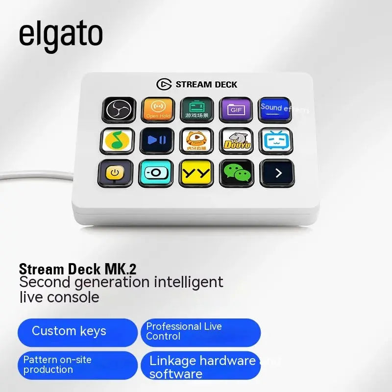 Elgato Stream Deck MK.2 Multifunctional Console Panel Live-streaming Designer Desktop Assistant Mini Macro Keyboard Gamer Office - ItalyTech