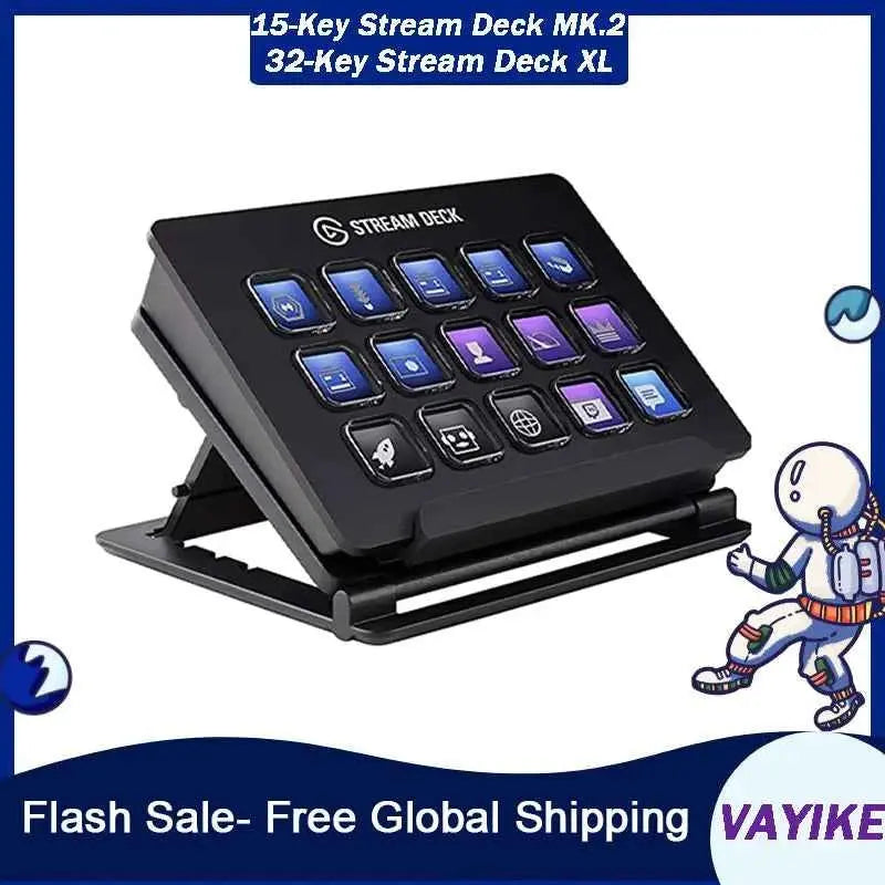 Elgato Stream Deck MK.2/XL - 15/32 LCD Macro Keys for Live Streaming, OBS/YouT/Twitch Control & Plug-Play USB-C Studio Interface