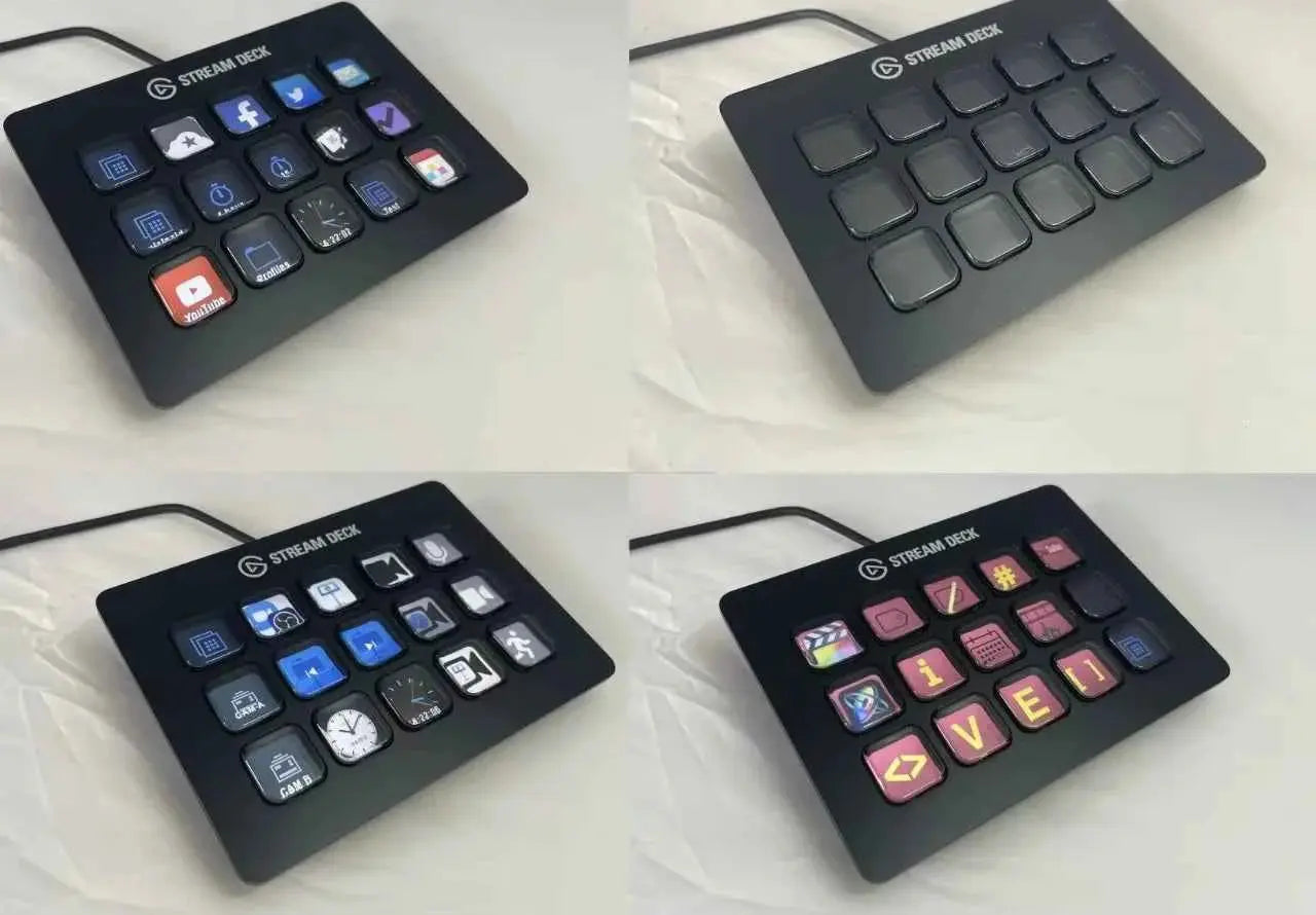 Elgato Stream Deck MK.2/XL - 15/32 LCD Macro Keys for Live Streaming, OBS/YouT/Twitch Control & Plug-Play USB-C Studio Interface