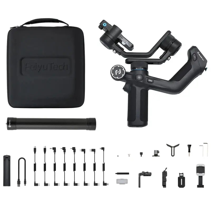 FeiyuTech SCORP Mini 2 Handheld Gimbal 3-Axis Mirrorless & Action Camera Smartphone with AI tracker Magnetic Fill, 1.2kg Payload - ItalyTech
