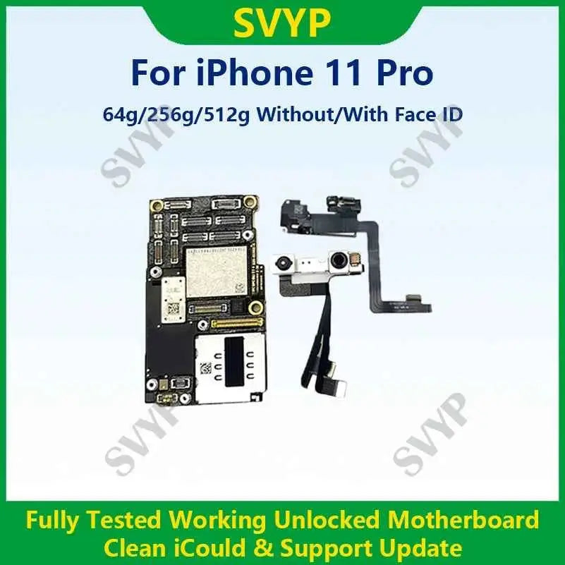 For iPhone 11 Pro With Face ID Unlocked Motherboard Cleaned iCloud Fully Tested Mainboard Compatible With 11 Pro Fast Shipping