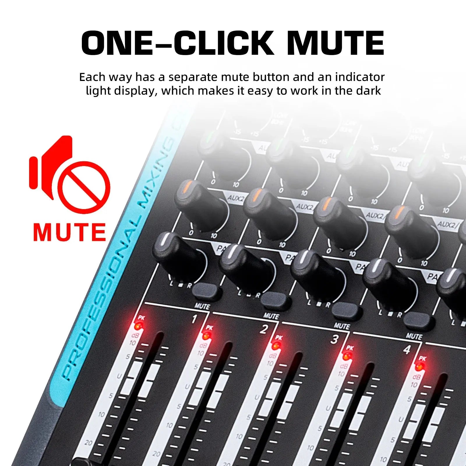 Forket 99 DSP FP-10 Audio Mixer DJ Controller 10 Channels Reverb Recording Mixing With Bluetooth 5.0 Professional Performance - ItalyTech