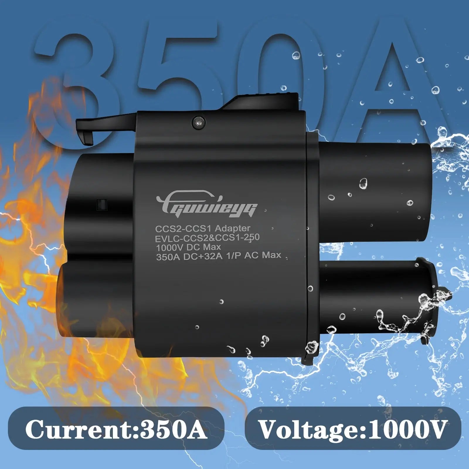 GUWIEYG CCS2 to CCS1 Adapter 350A 350kW From CCS2 to CCS1 DC+AC Electric Vehicle Charger DC 1000V Fast Ev Charging Adapter - ItalyTech