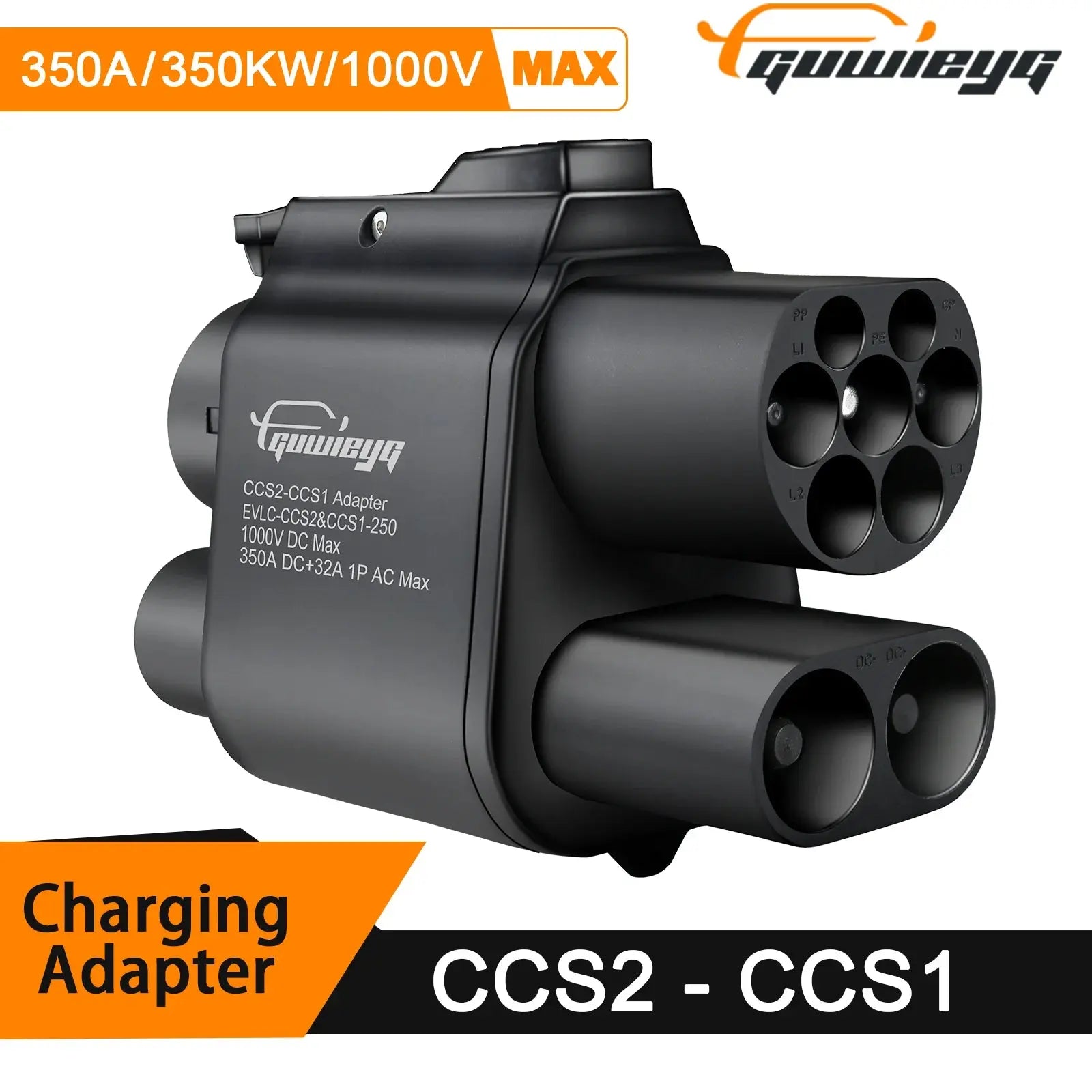 GUWIEYG CCS2 to CCS1 Adapter 350A 350kW From CCS2 to CCS1 DC+AC Electric Vehicle Charger DC 1000V Fast Ev Charging Adapter - ItalyTech