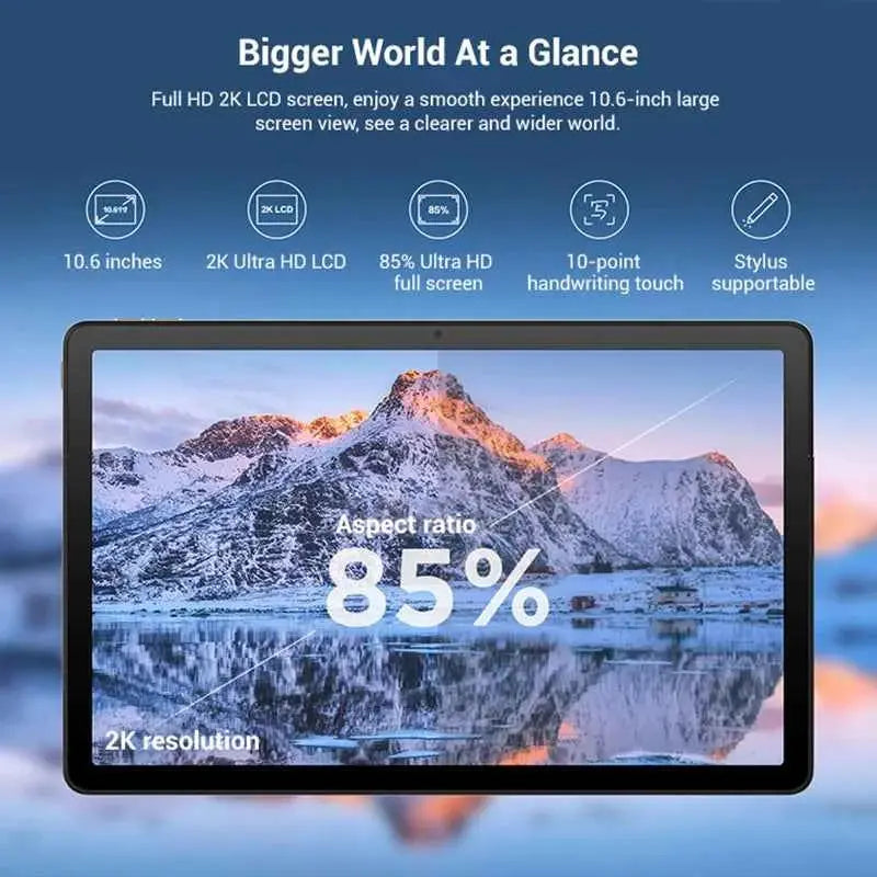 Global Rom Lenovo K10 Pro Tablet TB223FC 10.6 inch 8 Core Mediatek G80 60Hz Wifi Android 13 7700mAh 4GB 128GB Face Recognition