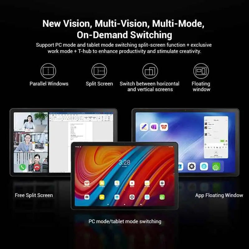 Global Rom Lenovo K10 Pro Tablet TB223FC 10.6 inch 8 Core Mediatek G80 60Hz Wifi Android 13 7700mAh 4GB 128GB Face Recognition