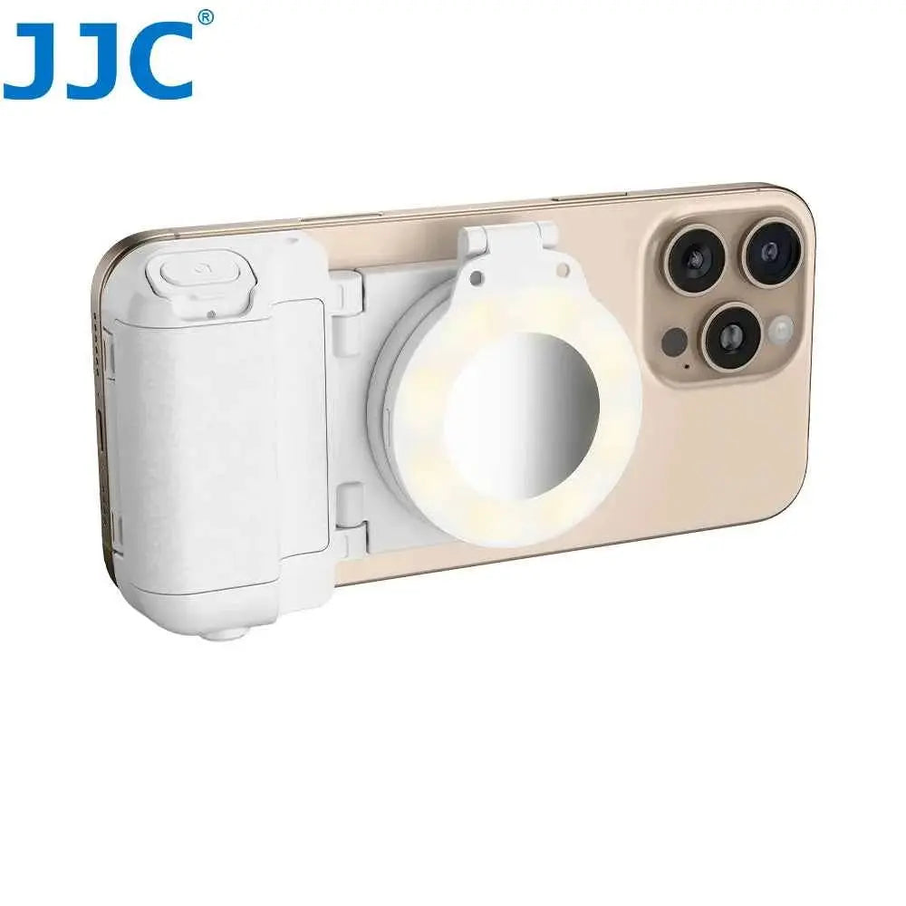 JJC Magnetic Phone Handle Grip Bluetooth Remote Control Handle with Selfie Light iphone Video Vlog Photo Shooting Acccessories