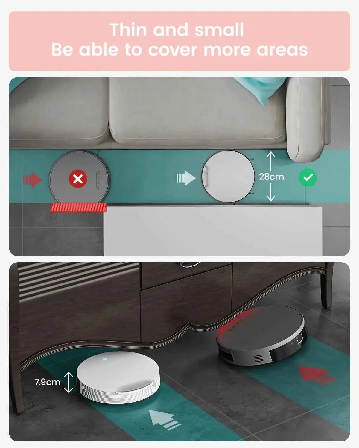 LEFANT N1 Robot Vacuum Cleaner, Suction Power 4500PA, Up to 165 Minutes of Autonomy, 4 Cleaning Modes, Ideal for Animal Hair