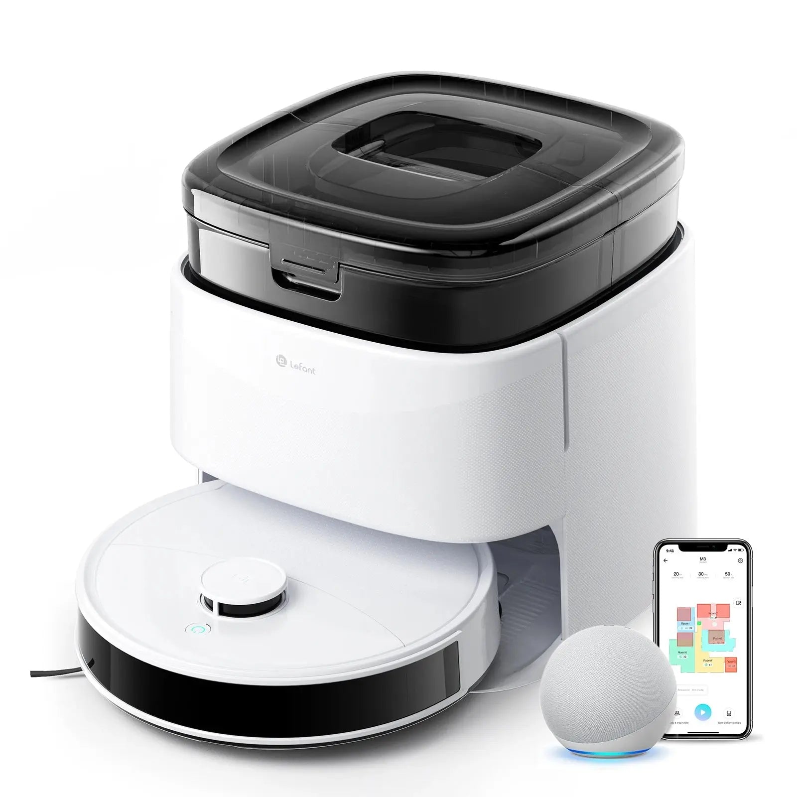LEFANT Robot Vacuum Cleaner with Mapping, 12000Pa Suction, Emptying Station, Automatic Washing and Drying, DTOF Laser - ItalyTech