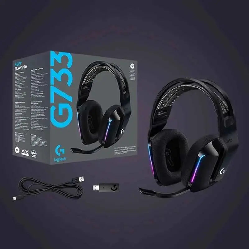 Logitech G733 LIGHTSPEED Wireless RGB Gaming Headset PRO-G DTS Headphone X 2.0 surround sound  Suitable for computer gamers