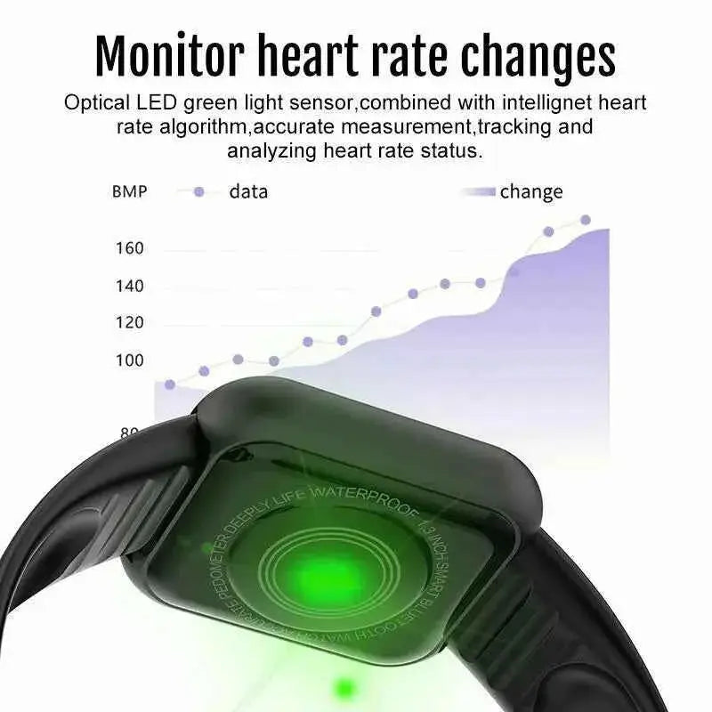 Multifunctional Smart Watch Men Women Bluetooth Connected Phone Music Fitness Sports Bracelet Sleep Monitor Y68 Smartwatch D20