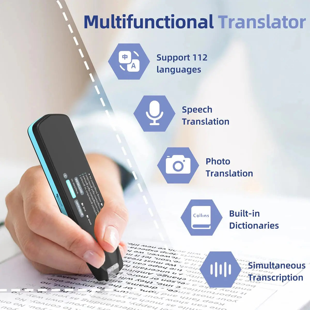 NEWYES 4 Pro Smart Voice Scan Translator Pen MultifunctionTranslation Real Time 121 Languages Translator Business Dictionary Pen - ItalyTech