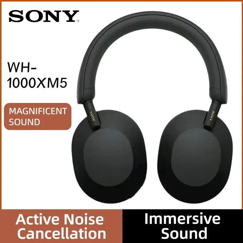 Original Sony WH-1000XM5 Wireless Noise Cancelling Earphones & Headphones, Over Ear Sport Game Earbud, Bass Stereo Sound Headset - ItalyTech