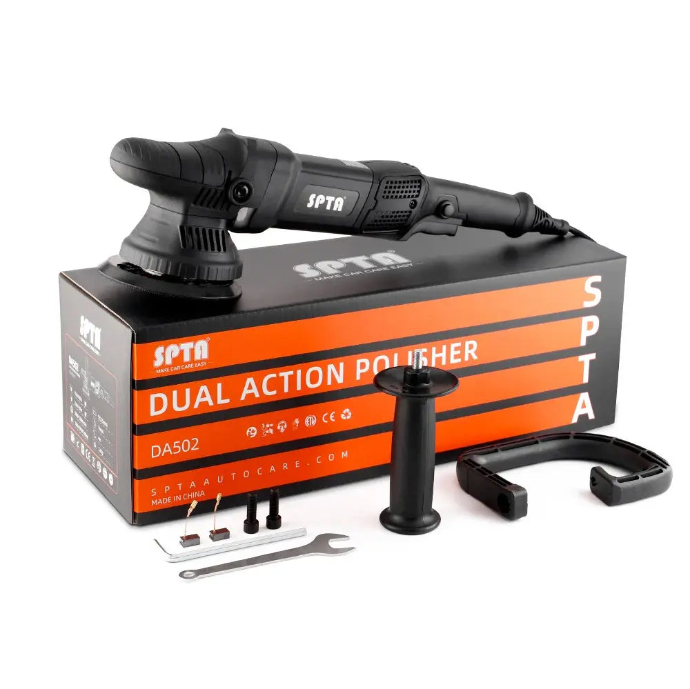 SPTA 5 Inch 780W Dual Action Car Polisher Auto Orbit 15mm Polishing Machine with Sponge Pads Accessories for Vehicle Buffing - ItalyTech