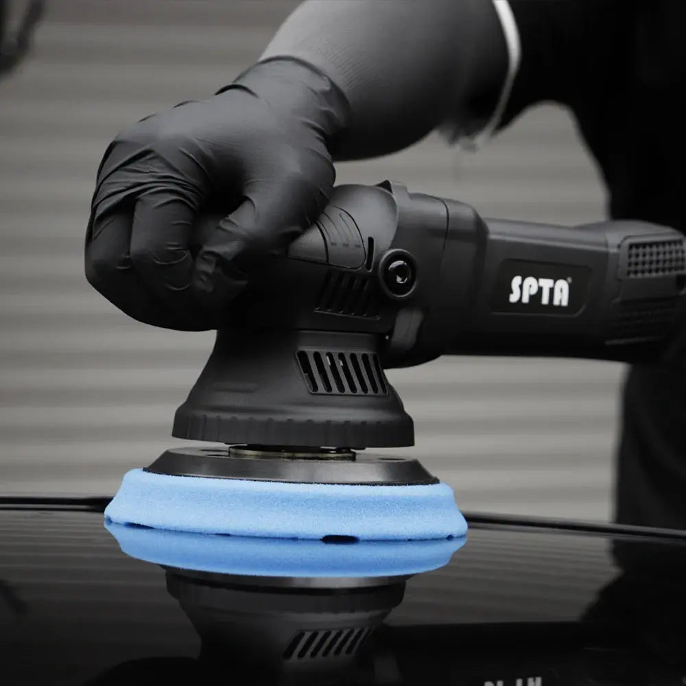 SPTA 5 Inch 780W Dual Action Car Polisher Auto Orbit 15mm Polishing Machine with Sponge Pads Accessories for Vehicle Buffing - ItalyTech
