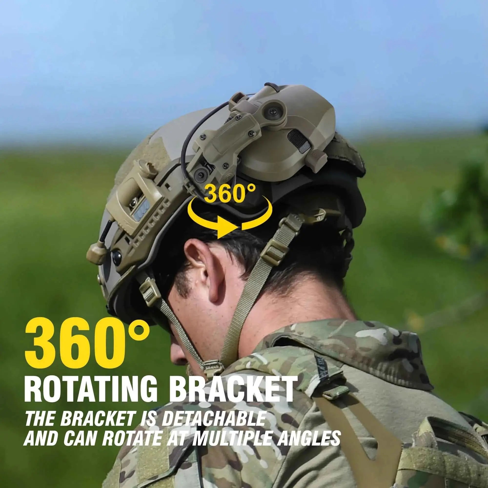 Tactical Helmet Headset Active Noise Canceling Ear Protection Shooting Hunting Hearing Defender Helmet Mounted Headphones