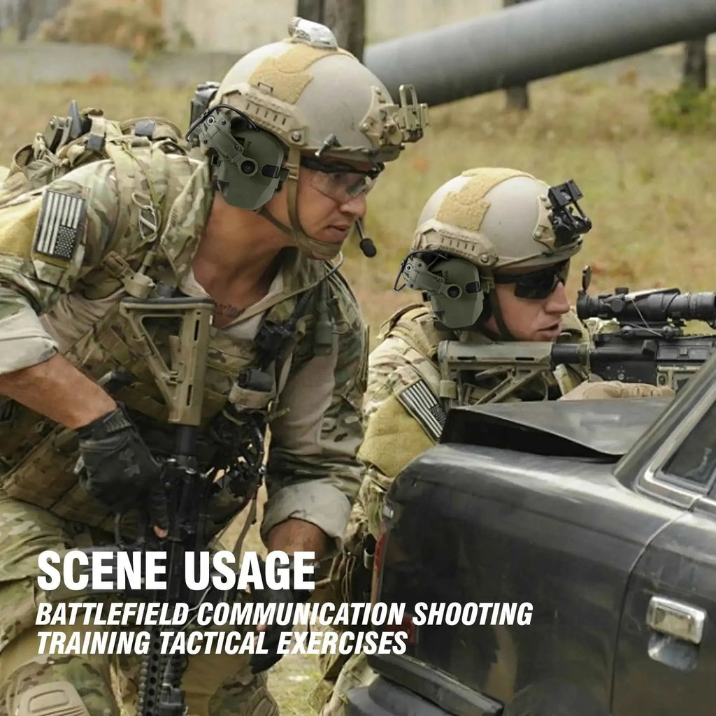 Tactical Helmet Headset Active Noise Canceling Ear Protection Shooting Hunting Hearing Defender Helmet Mounted Headphones
