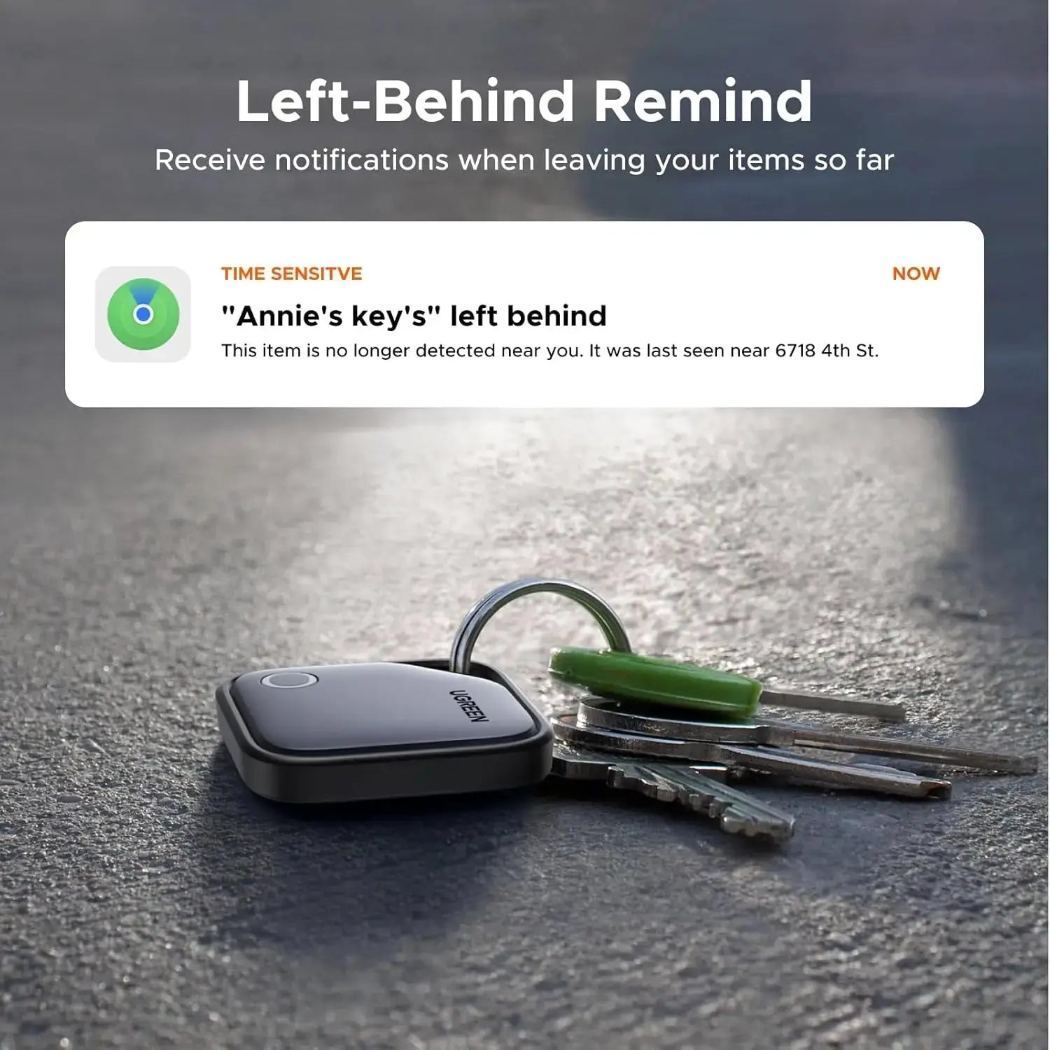 UGREEN FineTrack Smart Finder Compatible with   Find My (iOS Only) 2-Year Replaceable Battery Bluetooth Tracker Tags - ItalyTech