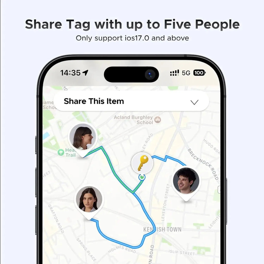 UGREEN FineTrack Smart Finder Compatible with   Find My (iOS Only) 2-Year Replaceable Battery Bluetooth Tracker Tags - ItalyTech